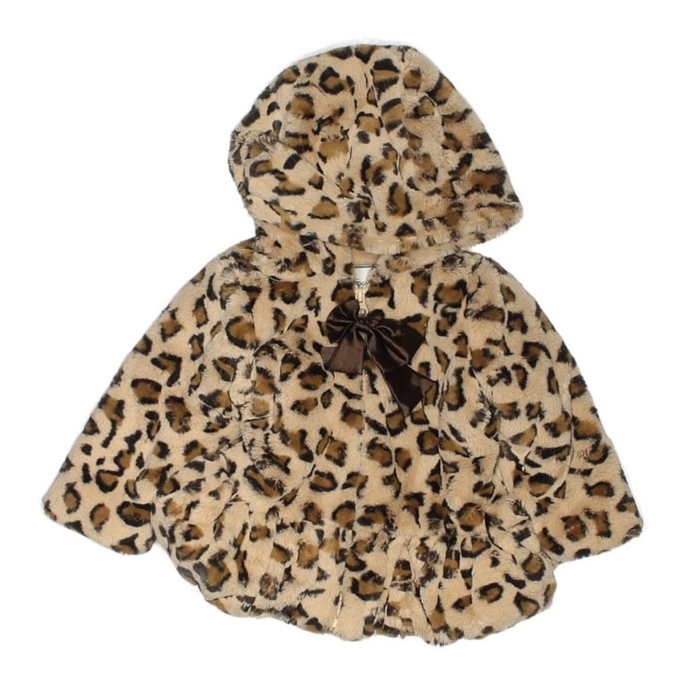 Leopard Print Kids Jacket with Hood